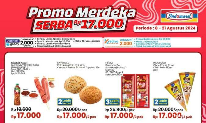 Promo Indomaret Spesial Kemerdekaan, Harga Serba Rp 17.000 untuk Beragam Produk