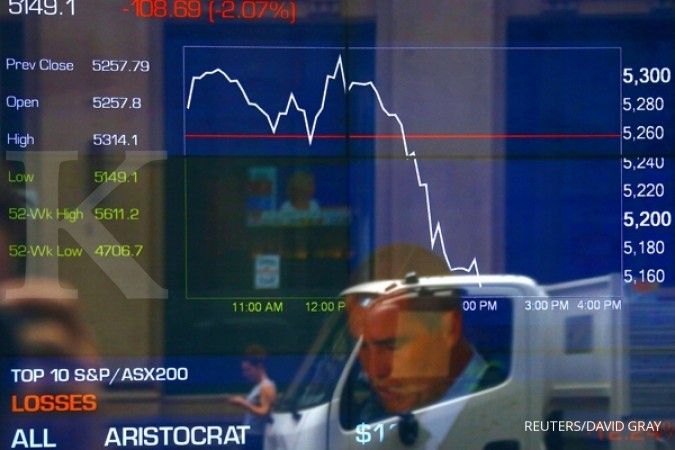 Investor panik, bursa Asia tersungkur hampir 2% 