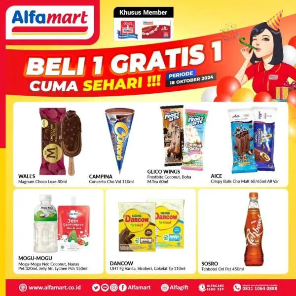 Promo Alfamart Beli 1 Gratis 1 Periode 18 Oktober 2024