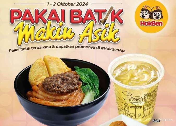 Promo Hari Batik Nasional 1-4 Oktober 2024 di Hokben dan Holland Bakery