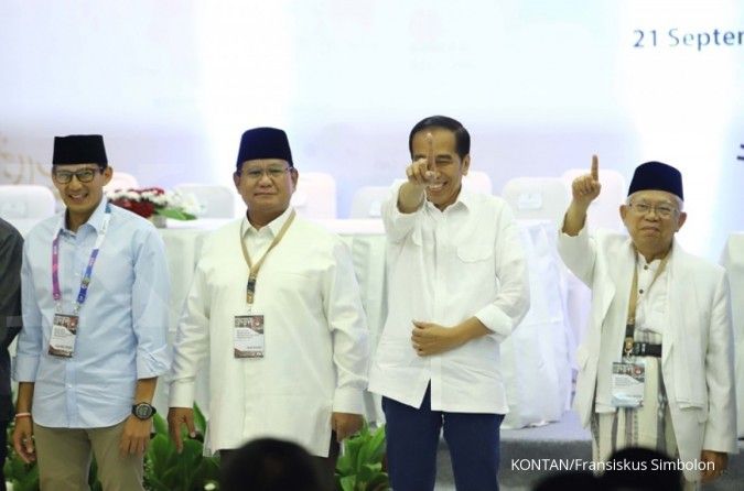 Voxpol: Elektabilitas Jokowi-Ma'ruf 48,8 %, Prabowo-Sandiaga 43,3 %
