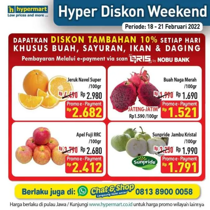Promo Hypermart Hyper Diskon Weekend Periode 18-21 Februari 2022