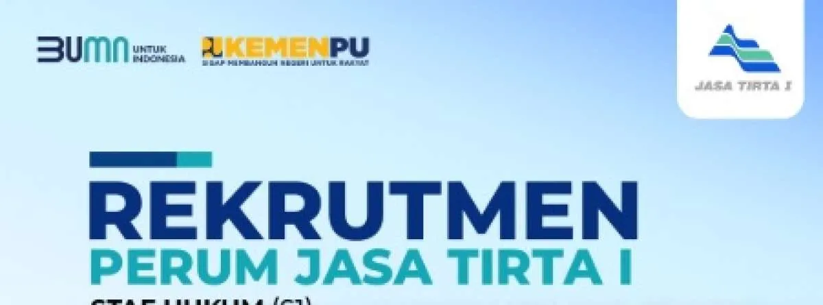Perum Jasa Tirta I Buka Lowongan Kerja, Cek Posisi yang Dibuka