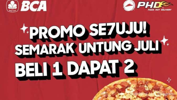 Promo PHD x BCA Beli 1 Dapat 2 Berakhir Besok, Promo Semarak Untung Bulan Juli 2024