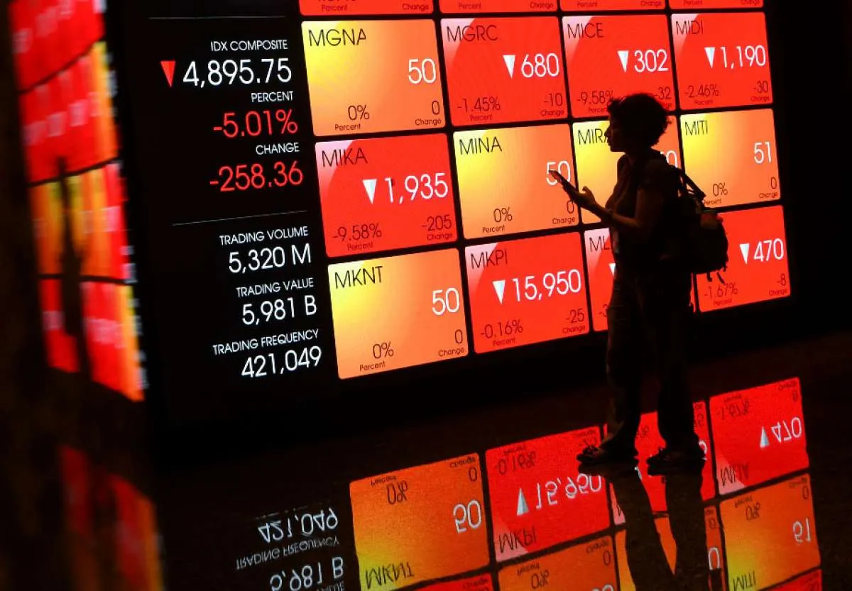 IHSG memperkecil pelemahan ke 4.788, satu jam setelah pasar dibuka hari ini