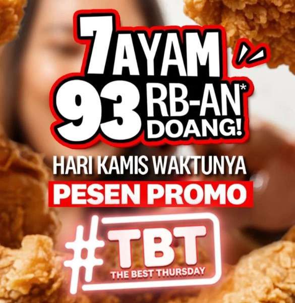 Promo KFC TBT (The Best Thursday) Kamis 24 Agustus 2023. 