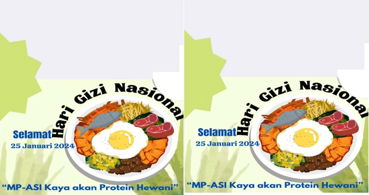 24 Twibbon Hari Gizi Nasional 25 Januari 2024, Yuk Ramaikan di Sosmed!