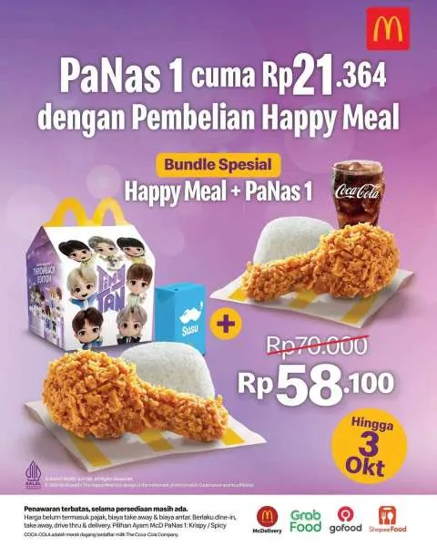Promo McD Bundle Special Happy Meal + PaNas 1 sampai Oktober