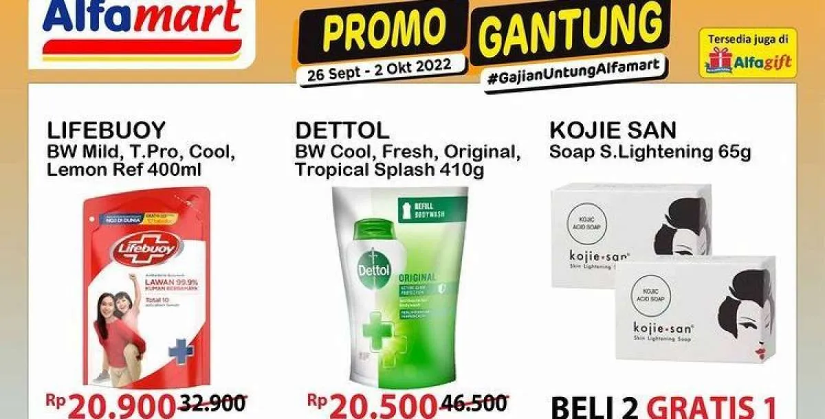 Promo Alfamart Gantung di Hari Rabu 28 September 2022, Belanja Lebih Hemat