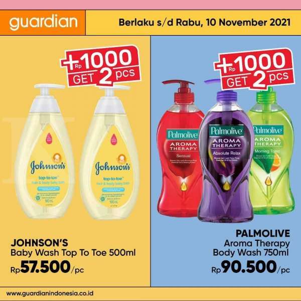 Promo Guardian Super Hemat, Tambah Rp 1.000 dapat 2 Pcs Berlaku s/d 10 November 2021