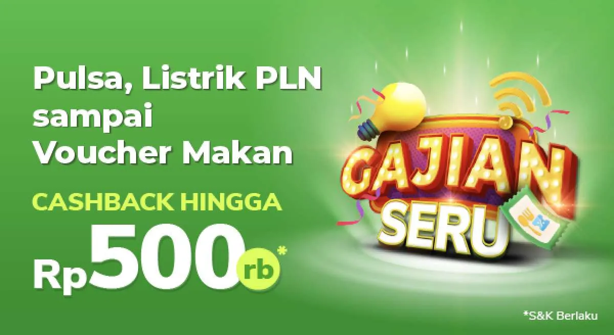 Promo Gajian Tokopedia, Bayar Semua Tagihan Dapat Cashback Rp500.000 