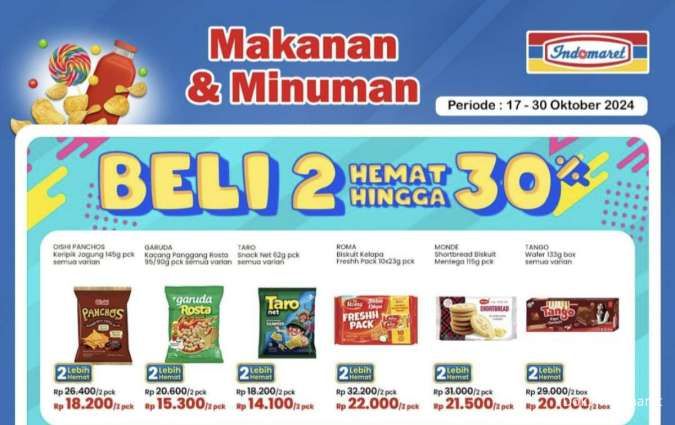 Promo Indomaret Super Hemat hingga 30 Oktober, Biskuit Regal-Roma Beli 2 Hemat 30%