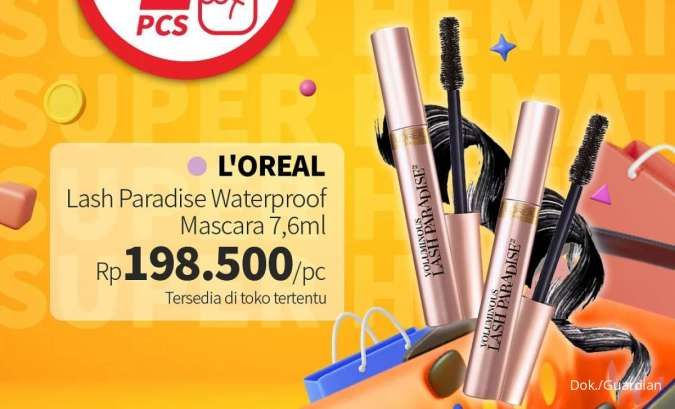 Promo Guardian 22 Agustus-4 September 2024, Tambah Rp 1.000 Dapat 2 Maskara L'Oreal