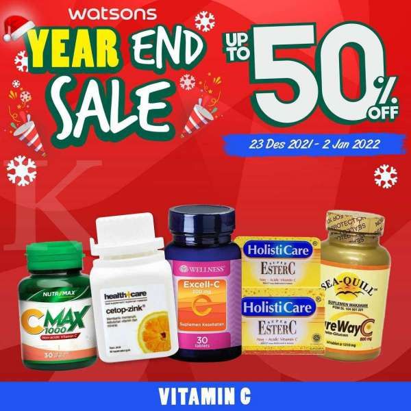 Mau Belanja Vitamin C dan D Diskon hingga 50%? Manfaatkan Promo Watsons Terbaru Ini