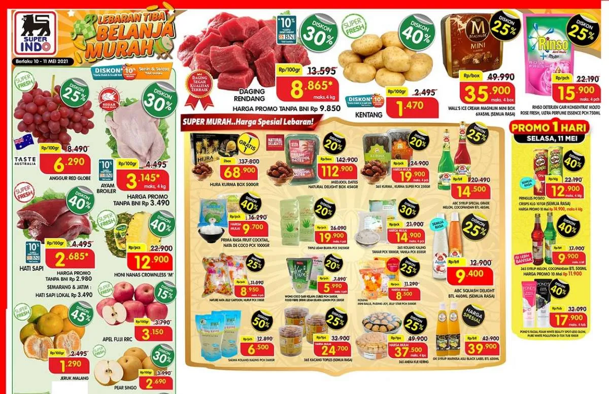 Promo Superindo Selasa 11 Mei 2021, diskon menjelang cuti bersama!