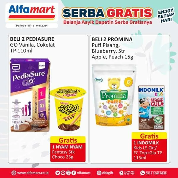 Promo Alfamart Serba Gratis Periode 16-31 Mei 2024