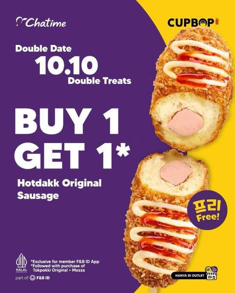Promo 10.10 di Chatime 8-10 Oktober 2025