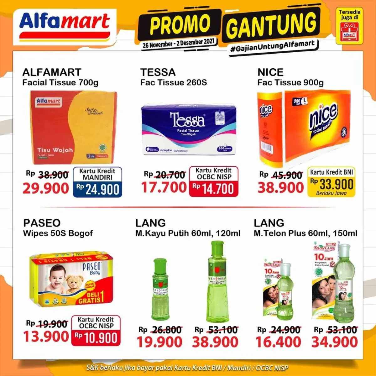 Promo Alfamart Gantung (Gajian Untung) Periode 26 November-2 Desember 2021
