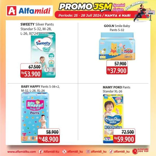 Promo JSM Alfamidi Hanya 4 Hari Spesial Gajian Periode 25-28 Juli 2024