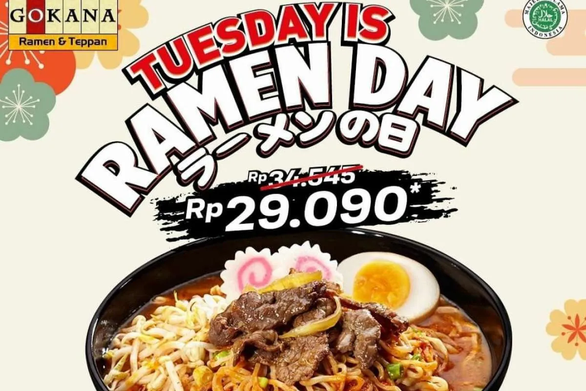 Promo Gokana Tuesday is Ramen Day, Hadir Beef Ramen Harga Lebih Terjangkau!