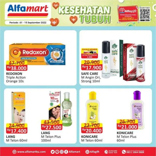 Promo Alfamart Kesehatan Tubuh Periode 1-15 September 2022