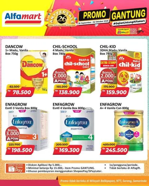 Promo Alfamart Gantung Periode 26 September-2 Oktober 2025