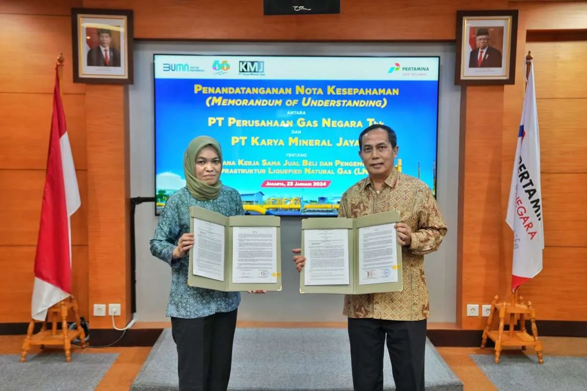 Perusahaan Gas Negara (PGN) Teken MoU Pasokan LNG dari Karya Mineral Jaya (KMJ)