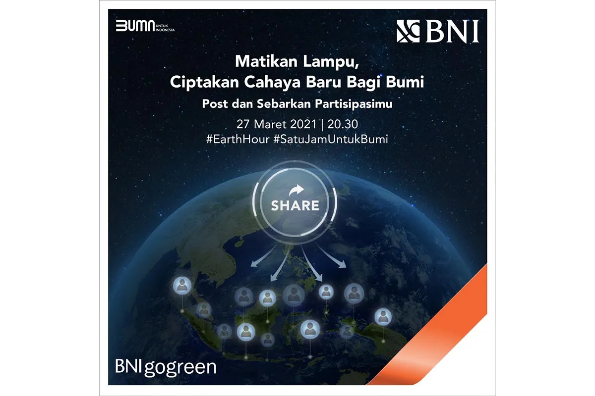 BNI Dukung Earth Hour 2021 bersama Greenpreneur Local Heroes