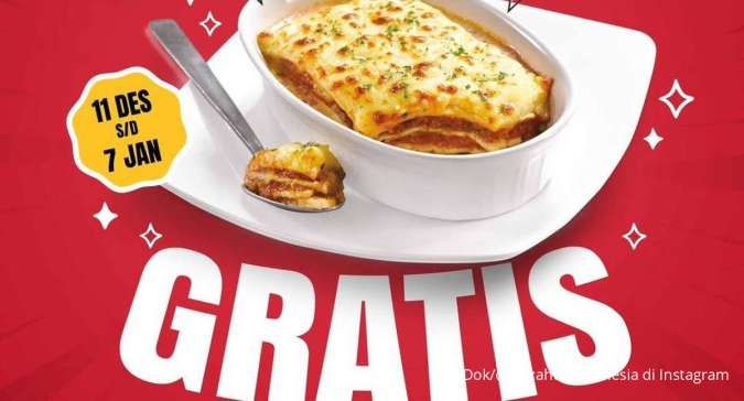 Promo Pizza Hut Gratis Beef Lasagna di Akhir Desember, Berikut Cara Mendapatkannya