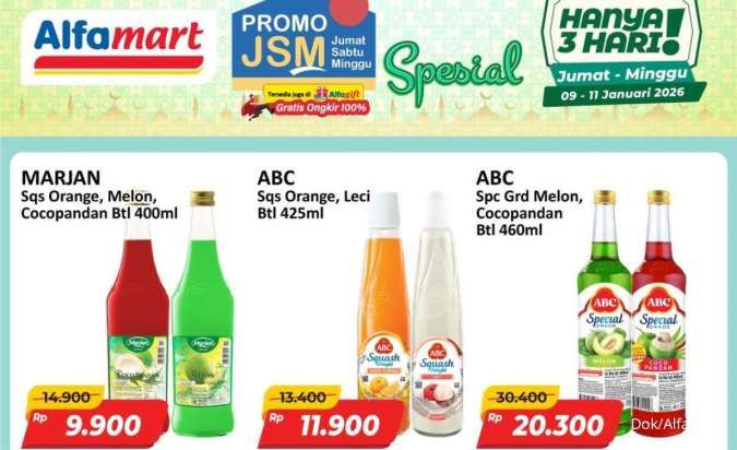 Promo JSM Alfamart 9-11 Januari 2026, Ada Diskon Sryup Jelang Ramadan