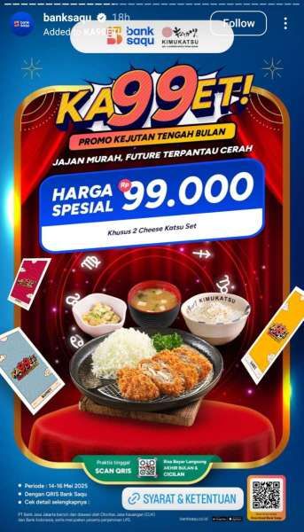 Promo Bank Saqu di Kimukatsu 14-16 Mei 2025