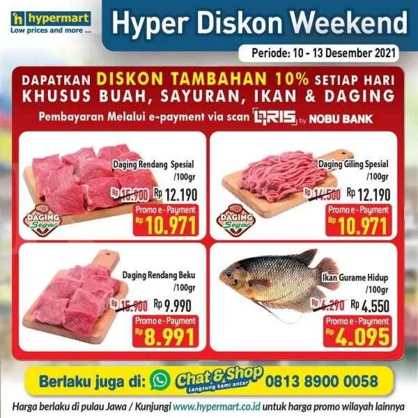 Promo Hypermart Hyper Diskon Weekend 10-13 Desember 2021