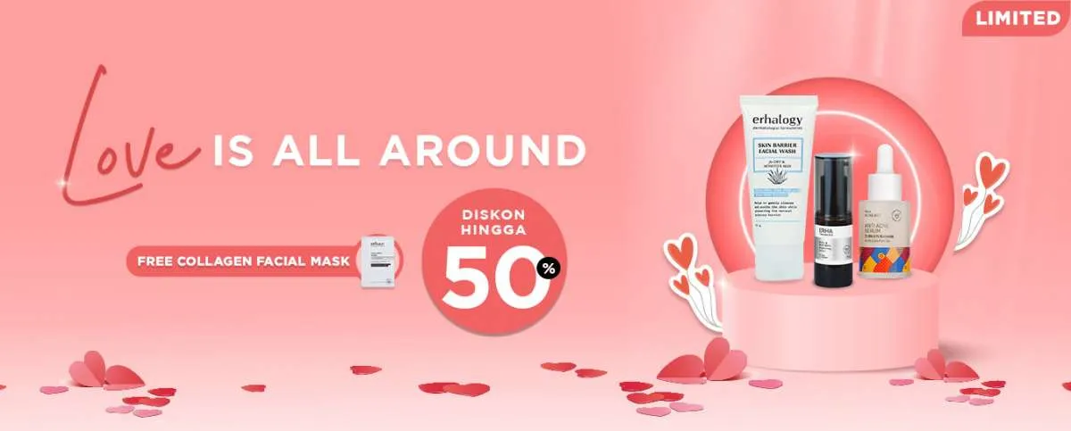 Promo ERHA Valentine Sale Diskon s/d 50%, Berlaku hingga 20 Februari 2022