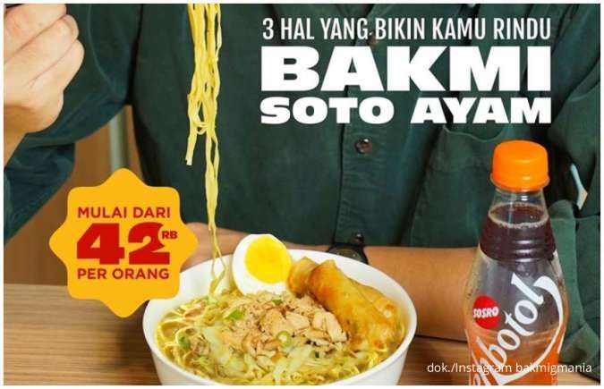 Promo Bakmi GM hingga 31 Maret, Bakmi Soto Ayam + Teh Botol Rp 42.000-an Per Orang