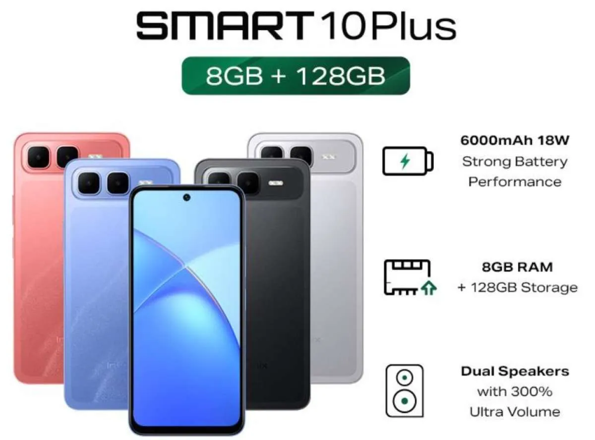 Infinix Smart 10 Plus: Harga Rp 1,5 Juta, RAM 8+8GB, Baterai 6.00 mAh