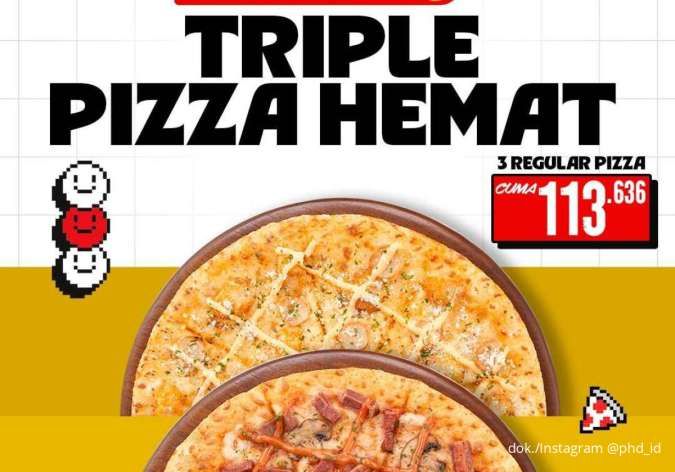 Promo Payday PHD 27-29 November, 3 Regular Pizza Favorit Cuma Rp 113 Ribuan