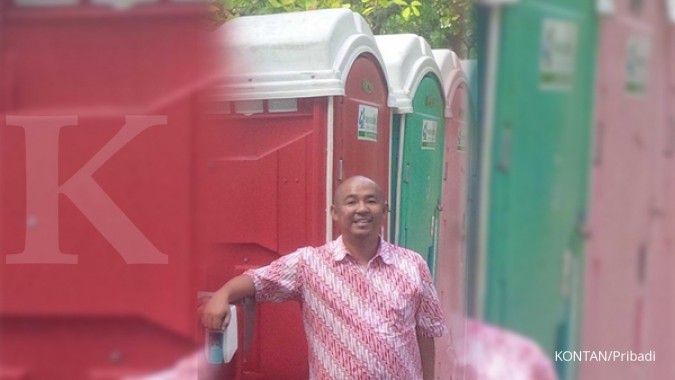 Andri besar berkat jasa toilet portabel