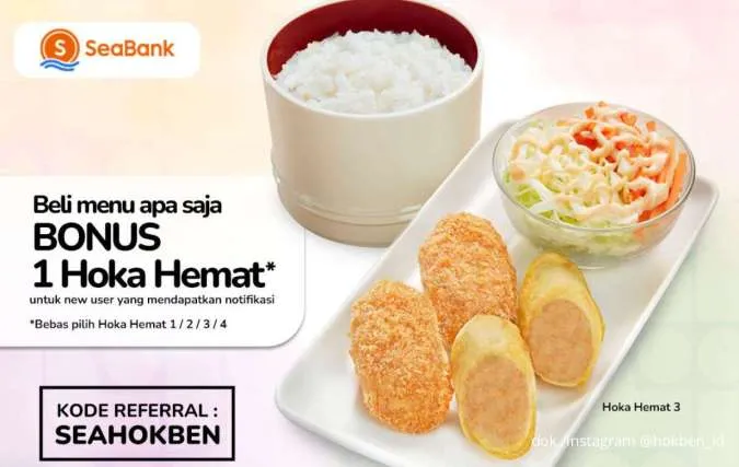 Promo HokBen x SeaBank sampai 30 September, Beli Menu Apa Saja Gratis Hoka Hemat