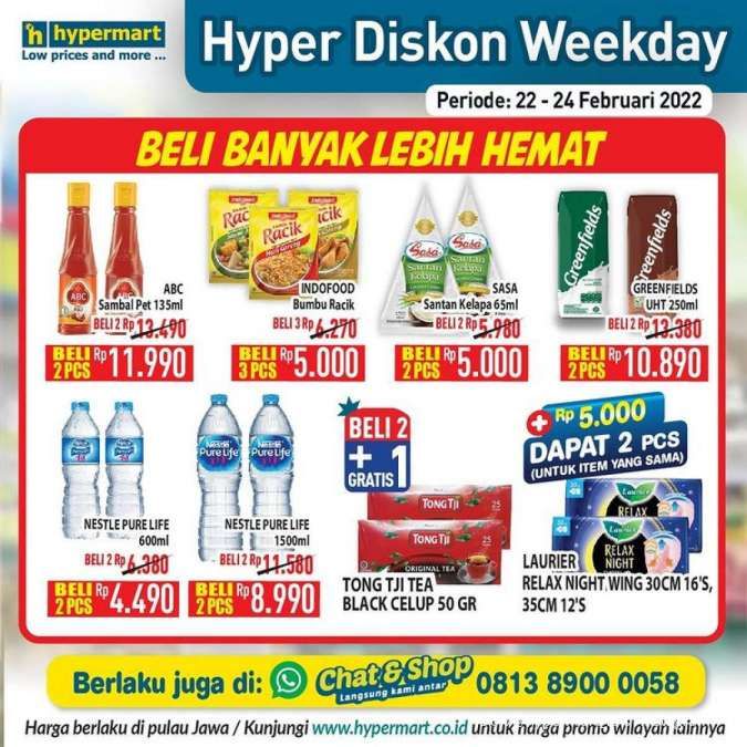 Promo Hypermart Hyper Diskon Weekday 22-24 Februari 2022