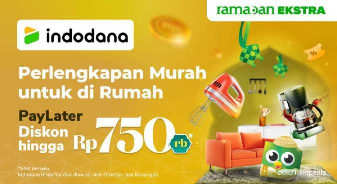 Promo Indodana di Tokopedia April 2022, Belanja Perlengkapan Rumah Diskon Rp750.000