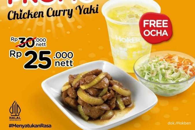 Promo Spesial Hokben Juni 2023, Diskon Chicken Curry Yaki dan Bundling Tempura