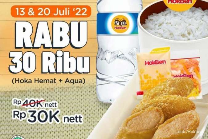 Promo Hokben 20 Juli 2022, Paket Khusus Rabu Beli Hoka Hemat dan Minum Rp 30.000