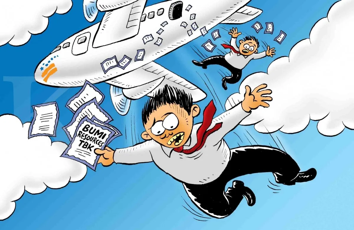 Harga saham BUMI melorot ke level Rp 57 per lembar