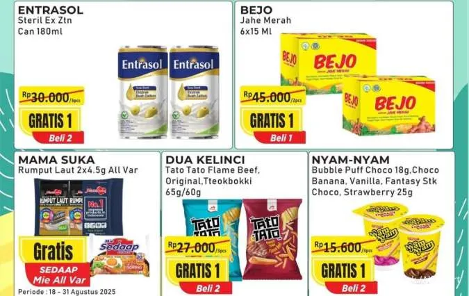 Promo Alfamart Serba Gratis 16-31 Agustus 2025, Beli 2 Gratis 1 Susu Steril-Es Krim