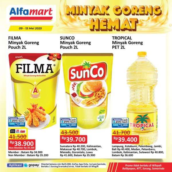 Promo Minyak Goreng Hemat di Alfamart 9-15 Mei 2025