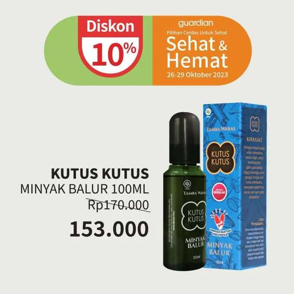 Promo Guardian Sehat & Hemat Hanya 4 Hari Periode 26-29 Oktober 2023