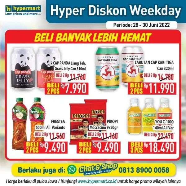 Promo Hypermart Hyper Diskon Weekday Periode 28-30 Juni 2022