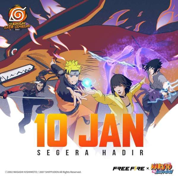 Kolaborasi Free Fire X Naruto Shippuden