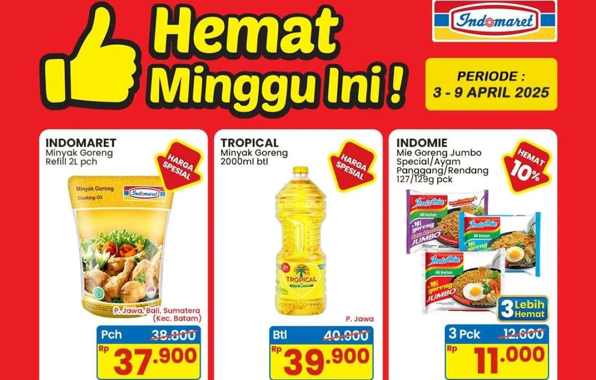 Promo Indomaret 3-9 April 2025, Tropical & Ekonomi Harga Spesial Hemat Minggu Ini