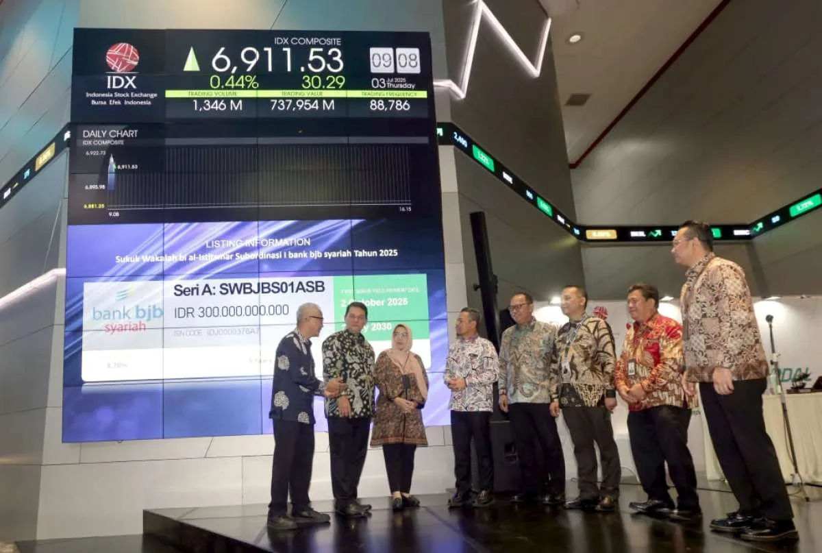 Bank BJB Syariah Resmi Mencatatkan Sukuk Perdana di BEI